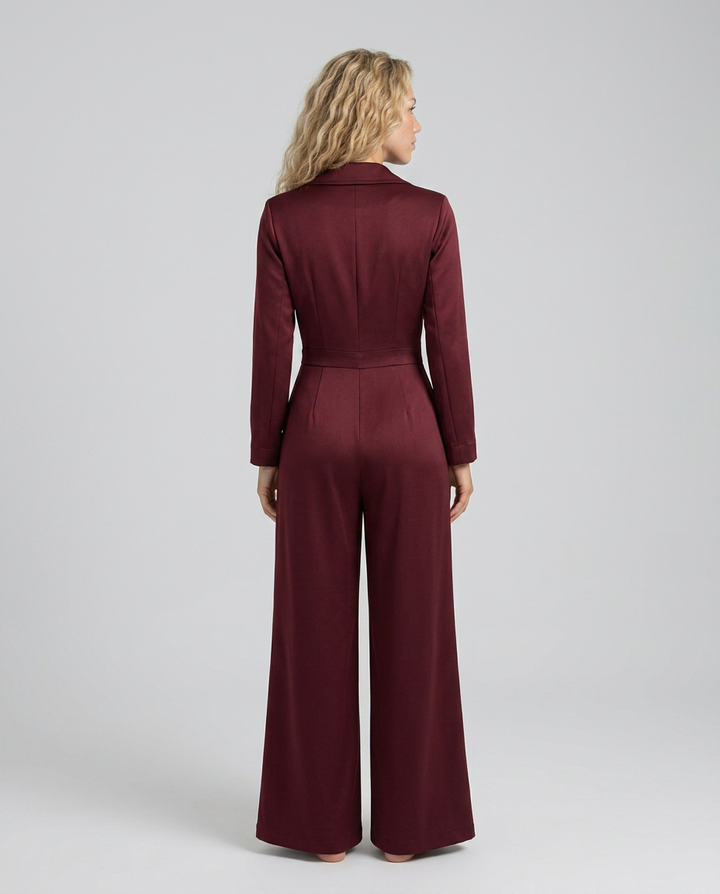 Ashlee | Long Sleeve Jumpsuit with Wide-Leg Trousers