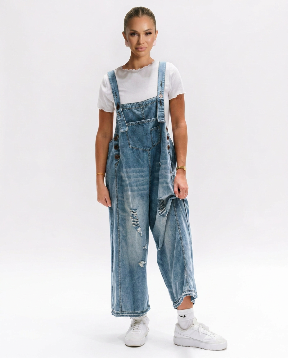Mitzi | Denim Jumpsuit with Wide-Leg Fit