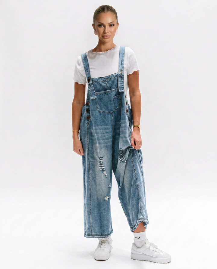 Mitzi | Denim Jumpsuit with Wide-Leg Fit
