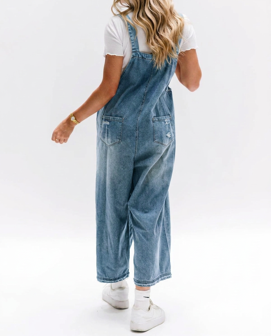 Mitzi | Denim Jumpsuit with Wide-Leg Fit
