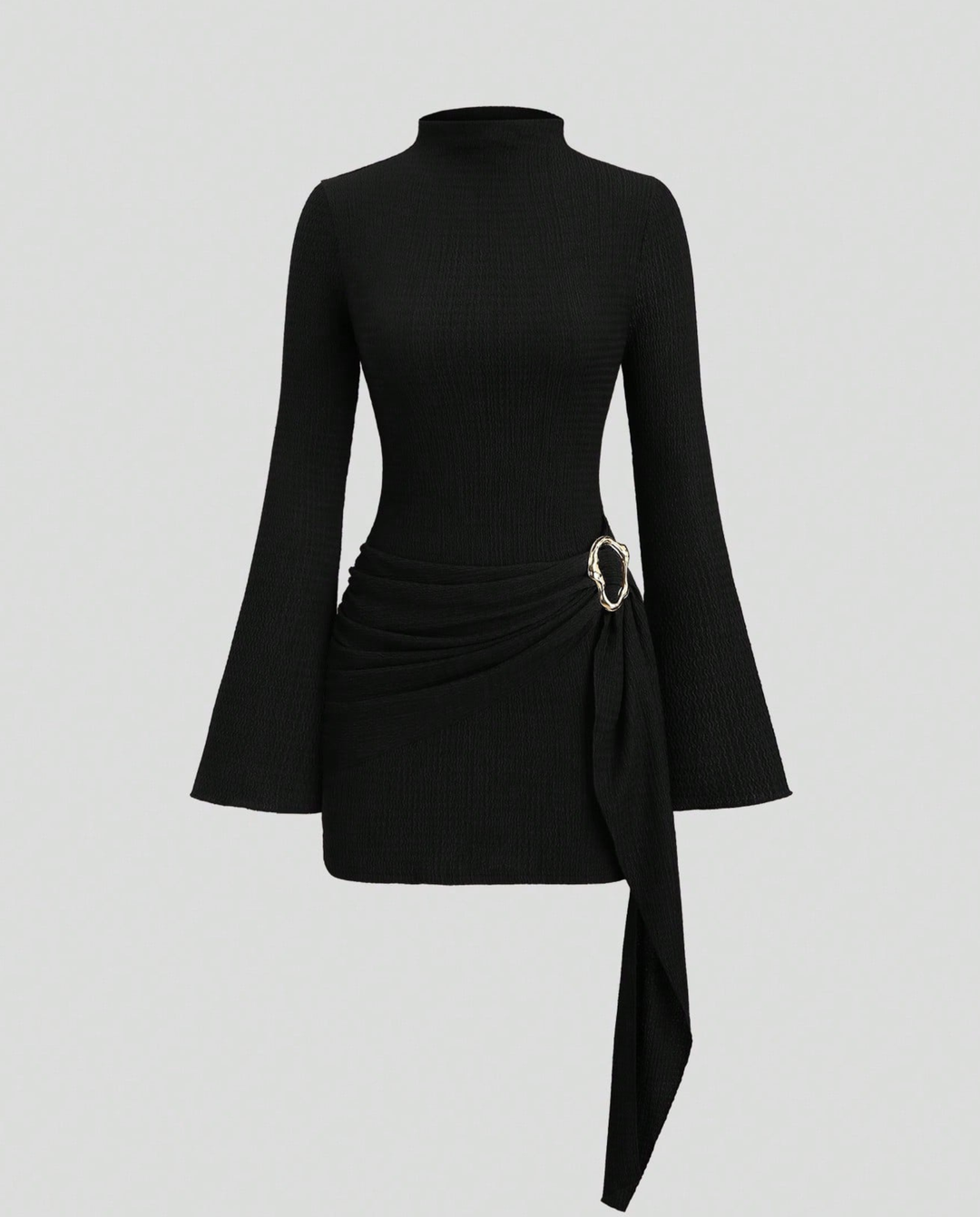 Addison | Mini Dress Long Sleeve with Side Tie Detail