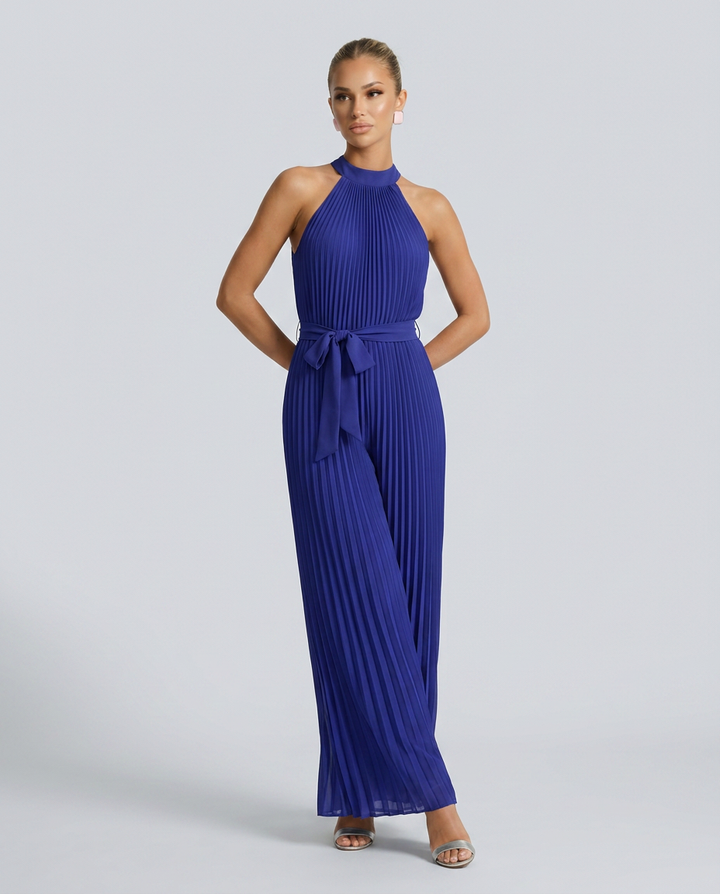 Alyce | Pleated Jumpsuit with Wide-Leg Trousers