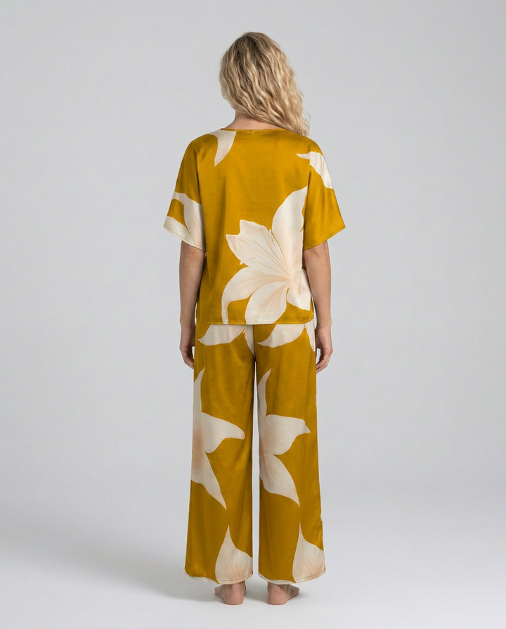 Darcy | Floral Print Jumpsuit with Wide-Leg Trousers