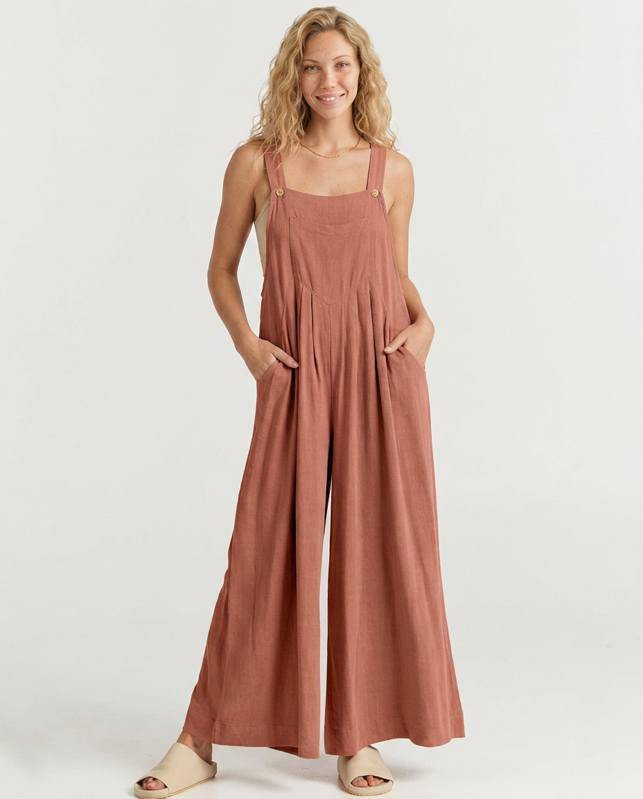 Denise | Wide-Leg Sleeveless Jumpsuit with Pockets