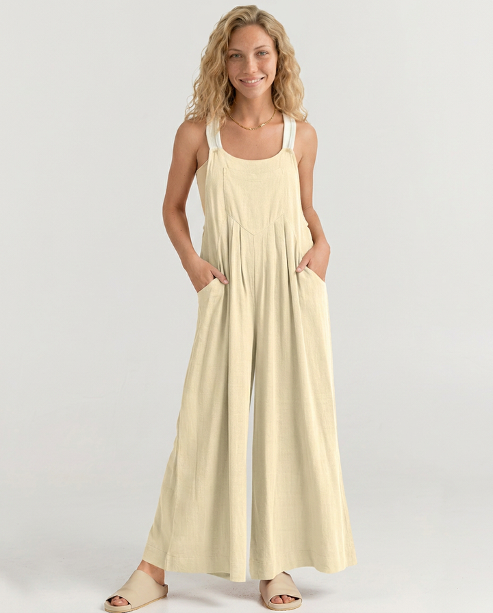 Denise | Wide-Leg Sleeveless Jumpsuit with Pockets