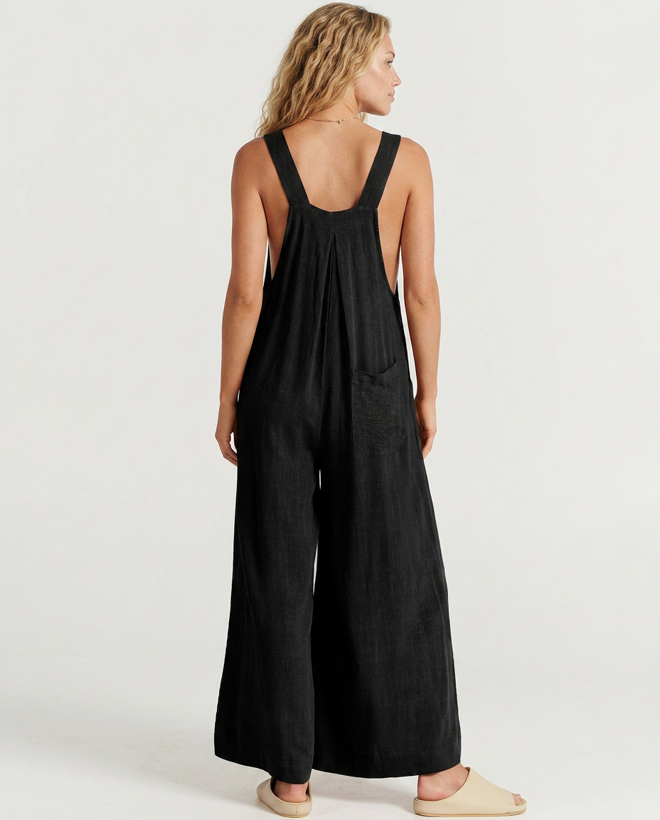 Denise | Wide-Leg Sleeveless Jumpsuit with Pockets