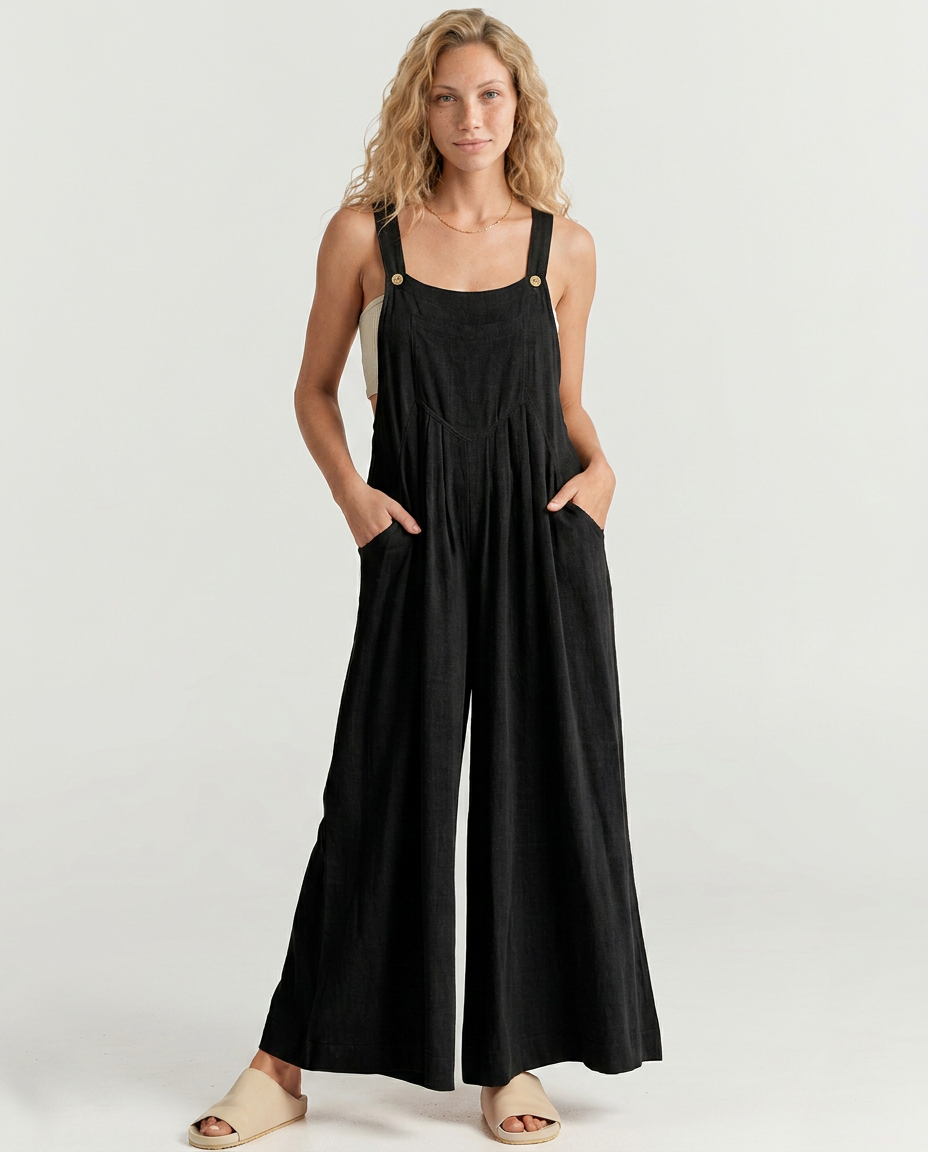 Denise | Wide-Leg Sleeveless Jumpsuit with Pockets