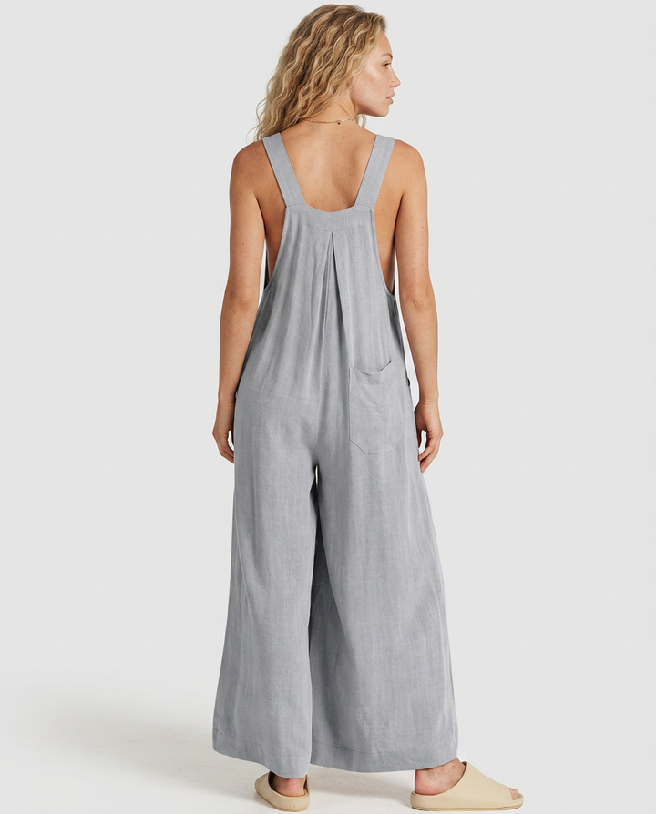 Denise | Wide-Leg Sleeveless Jumpsuit with Pockets