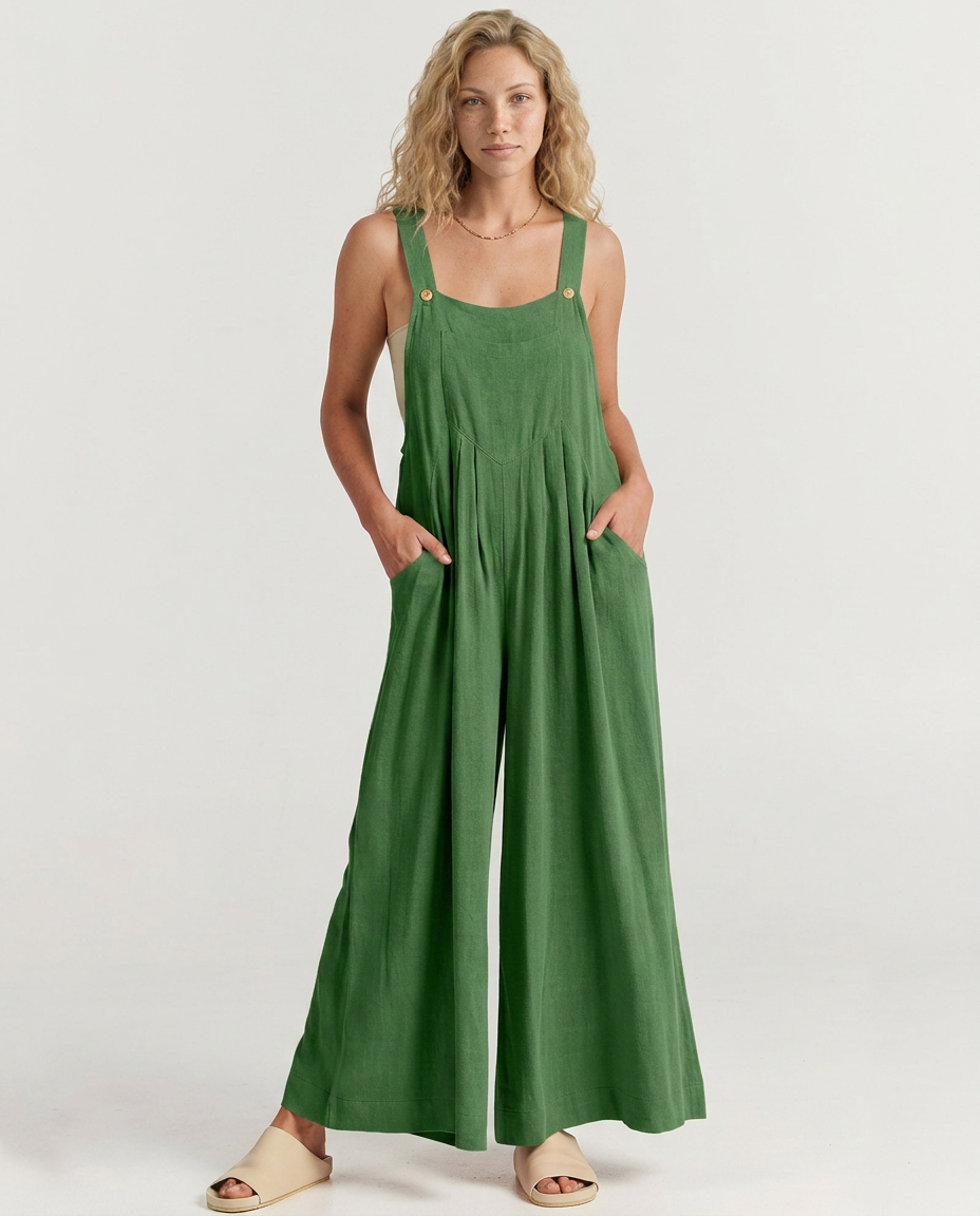 Denise | Wide-Leg Sleeveless Jumpsuit with Pockets