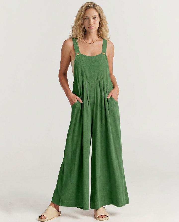 Denise | Wide-Leg Sleeveless Jumpsuit with Pockets