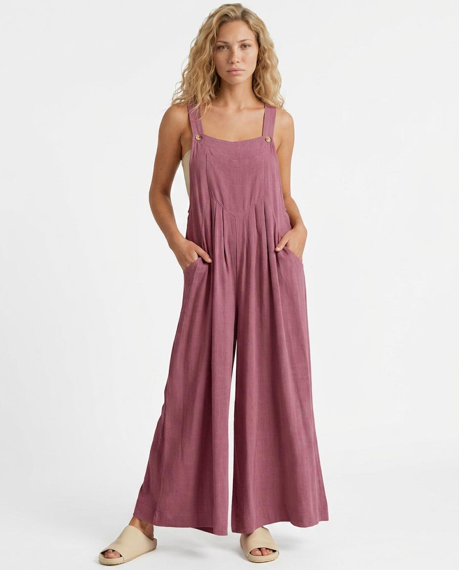 Denise | Wide-Leg Sleeveless Jumpsuit with Pockets