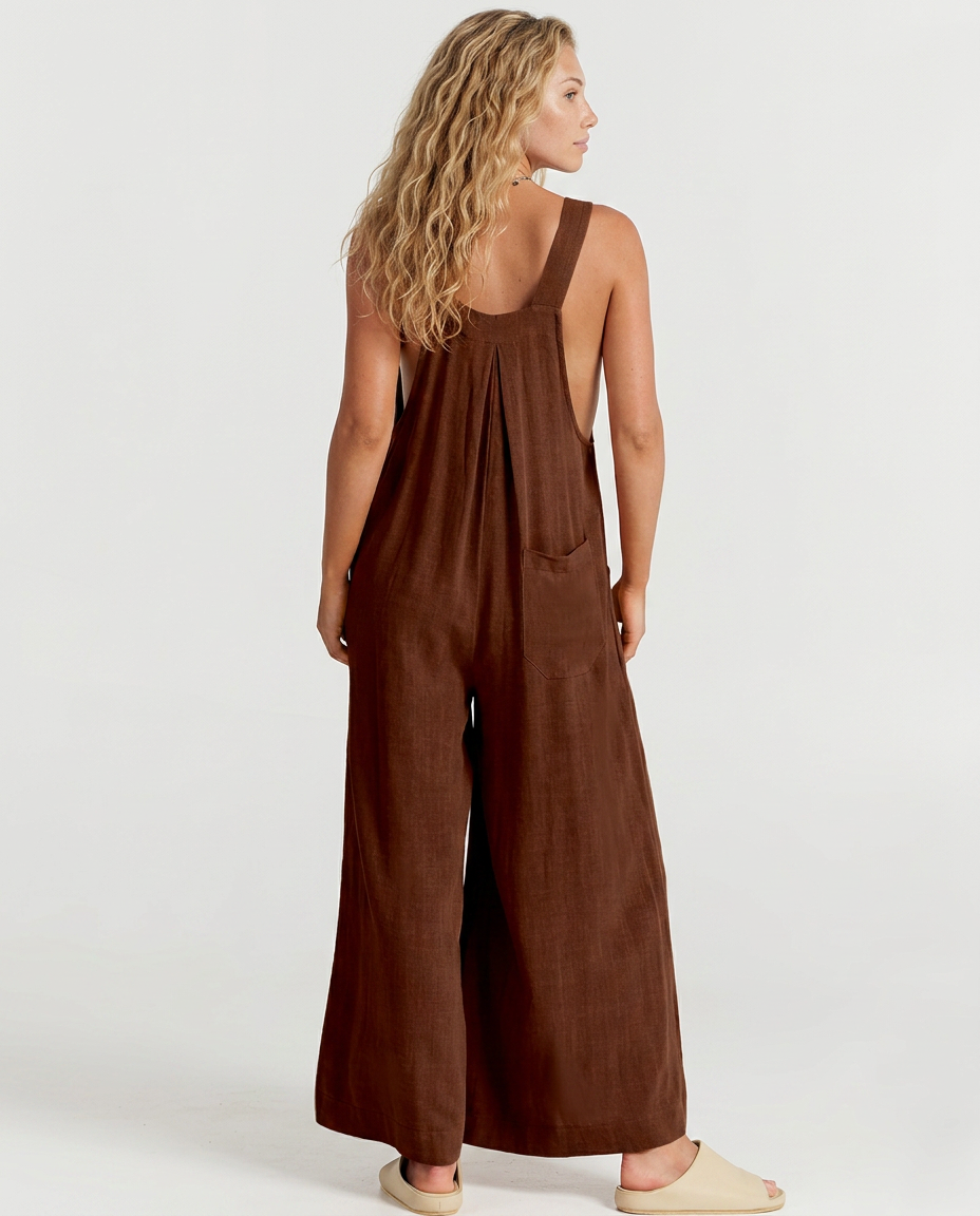 Denise | Wide-Leg Sleeveless Jumpsuit with Pockets