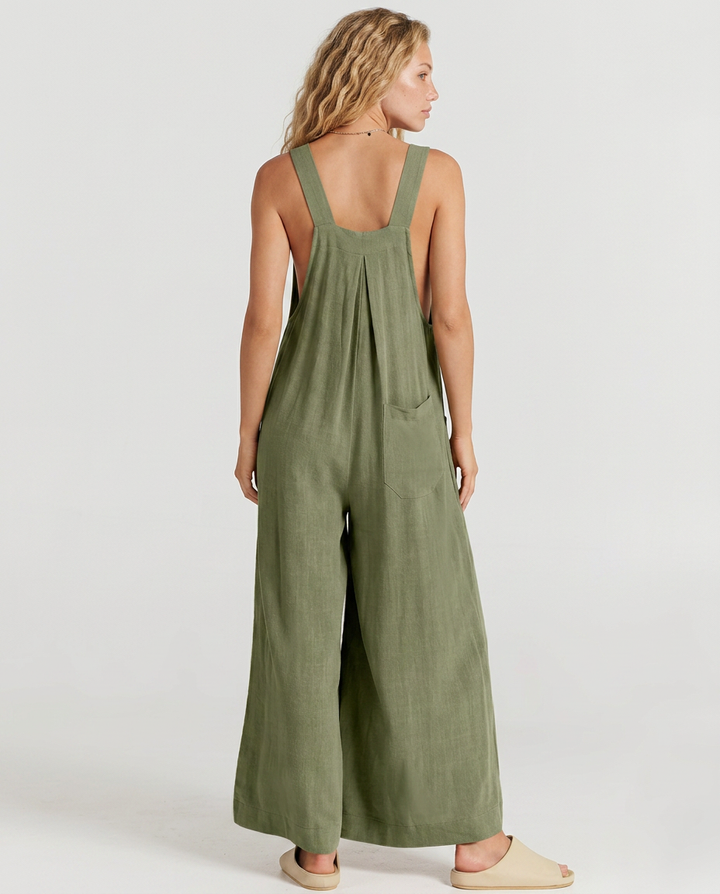 Denise | Wide-Leg Sleeveless Jumpsuit with Pockets