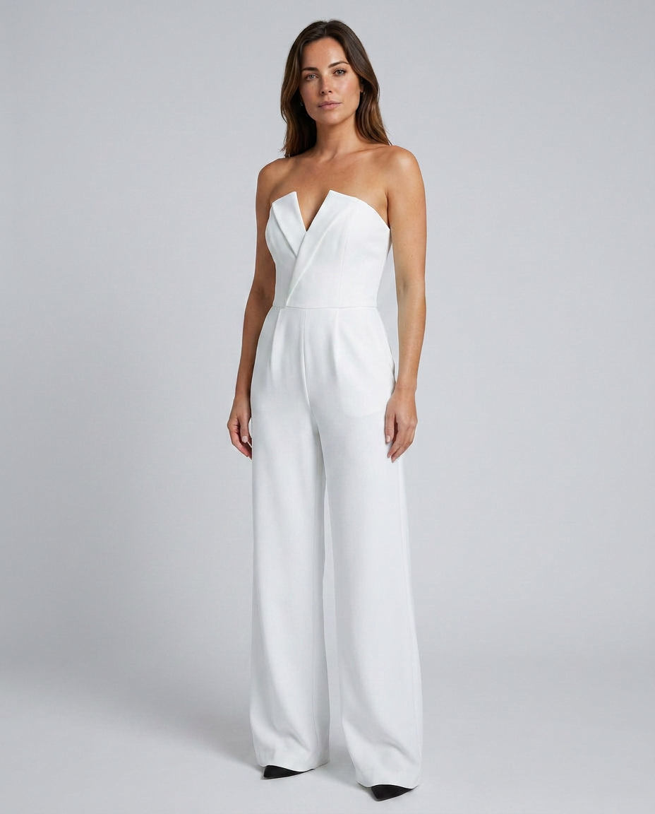 Donna | Strapless Wide-Leg Jumpsuit with Pockets