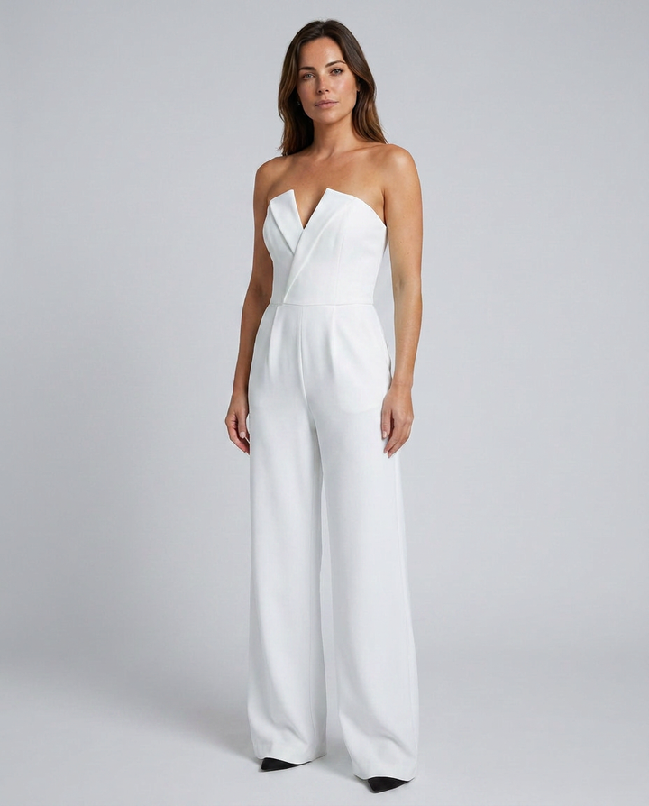 Donna | Strapless Wide-Leg Jumpsuit with Pockets