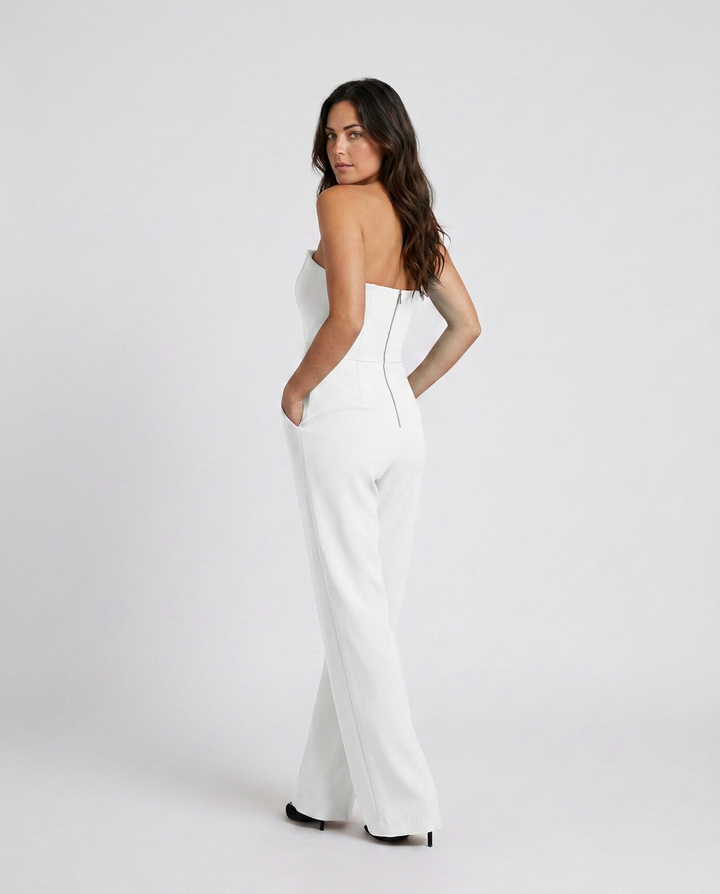Donna | Strapless Wide-Leg Jumpsuit with Pockets