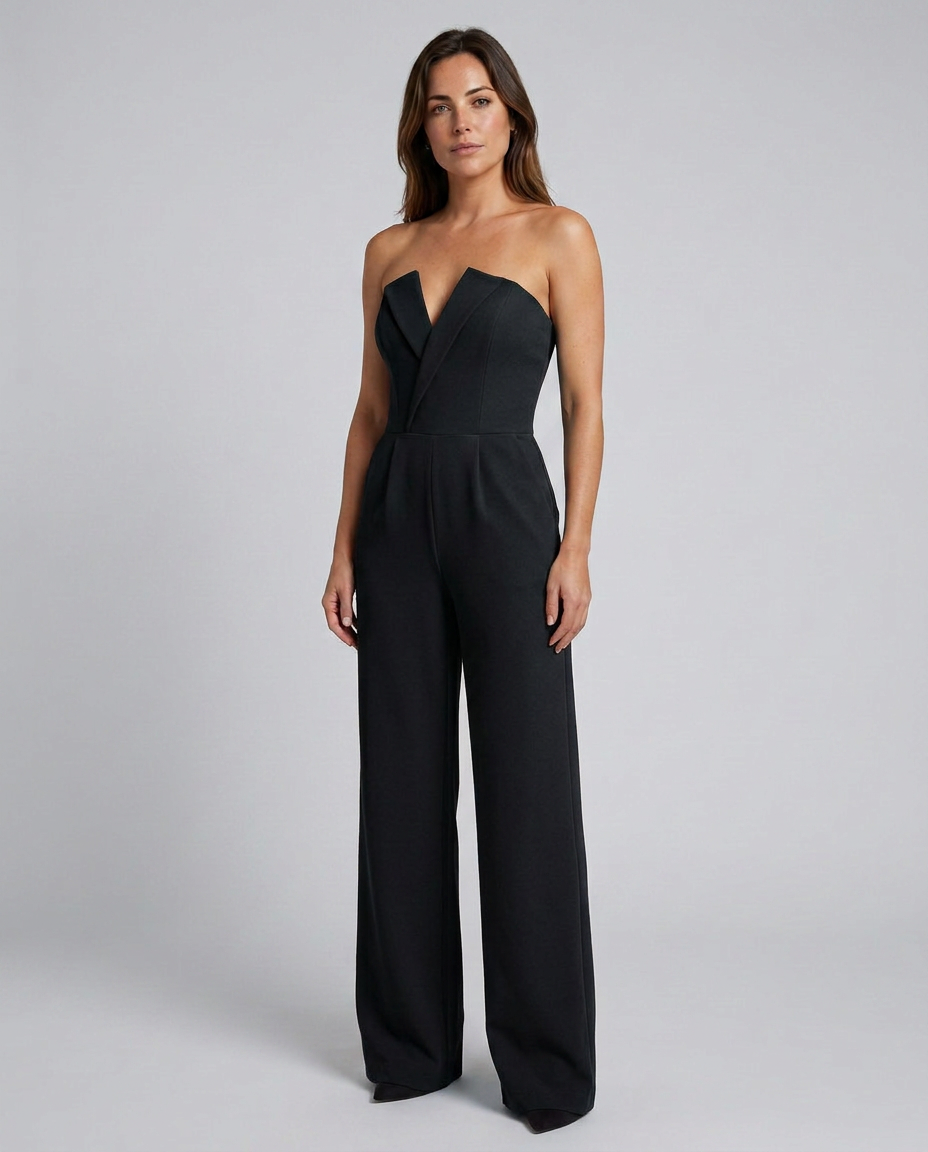 Donna | Strapless Wide-Leg Jumpsuit with Pockets