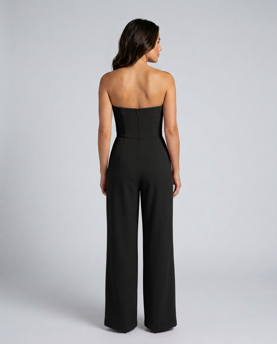 Donna | Strapless Wide-Leg Jumpsuit with Pockets
