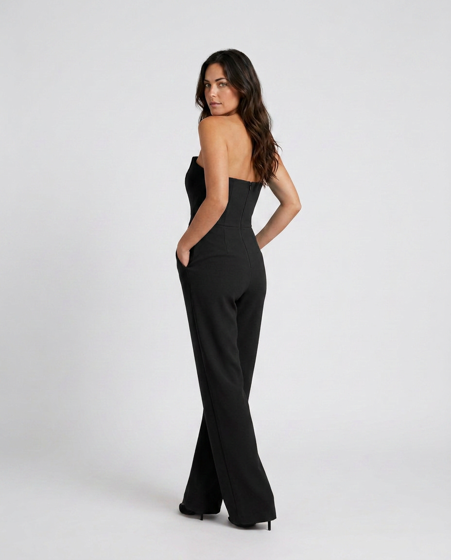 Donna | Strapless Wide-Leg Jumpsuit with Pockets