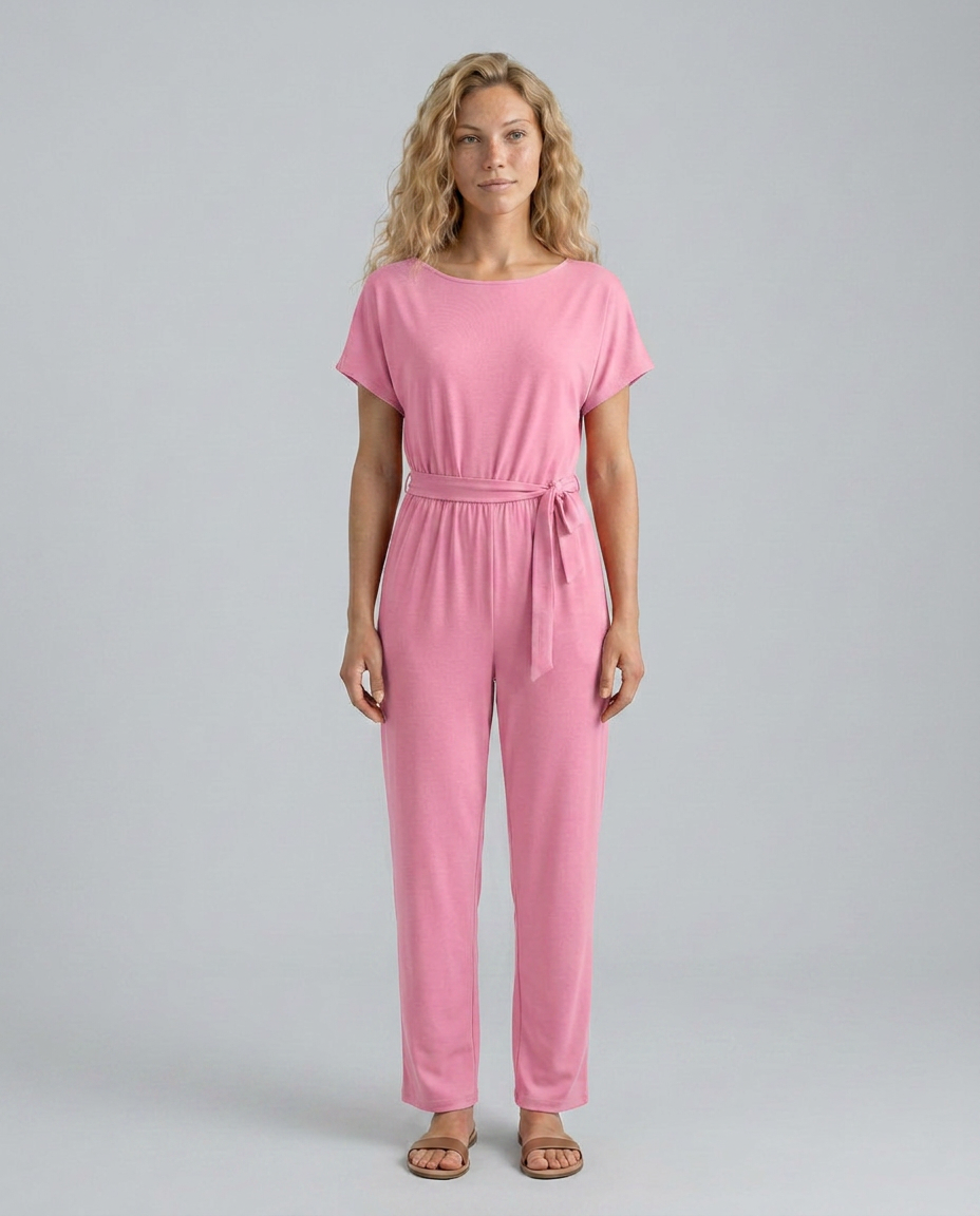 Eileen | Relaxed Jumpsuit with Waist Tie Belt