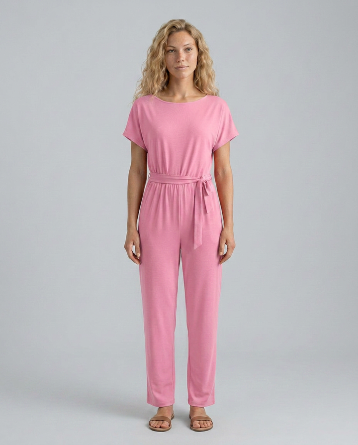 Eileen | Relaxed Jumpsuit with Waist Tie Belt