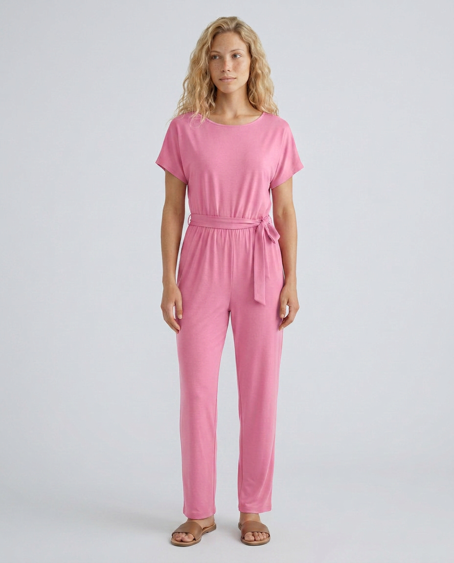 Eileen | Relaxed Jumpsuit with Waist Tie Belt