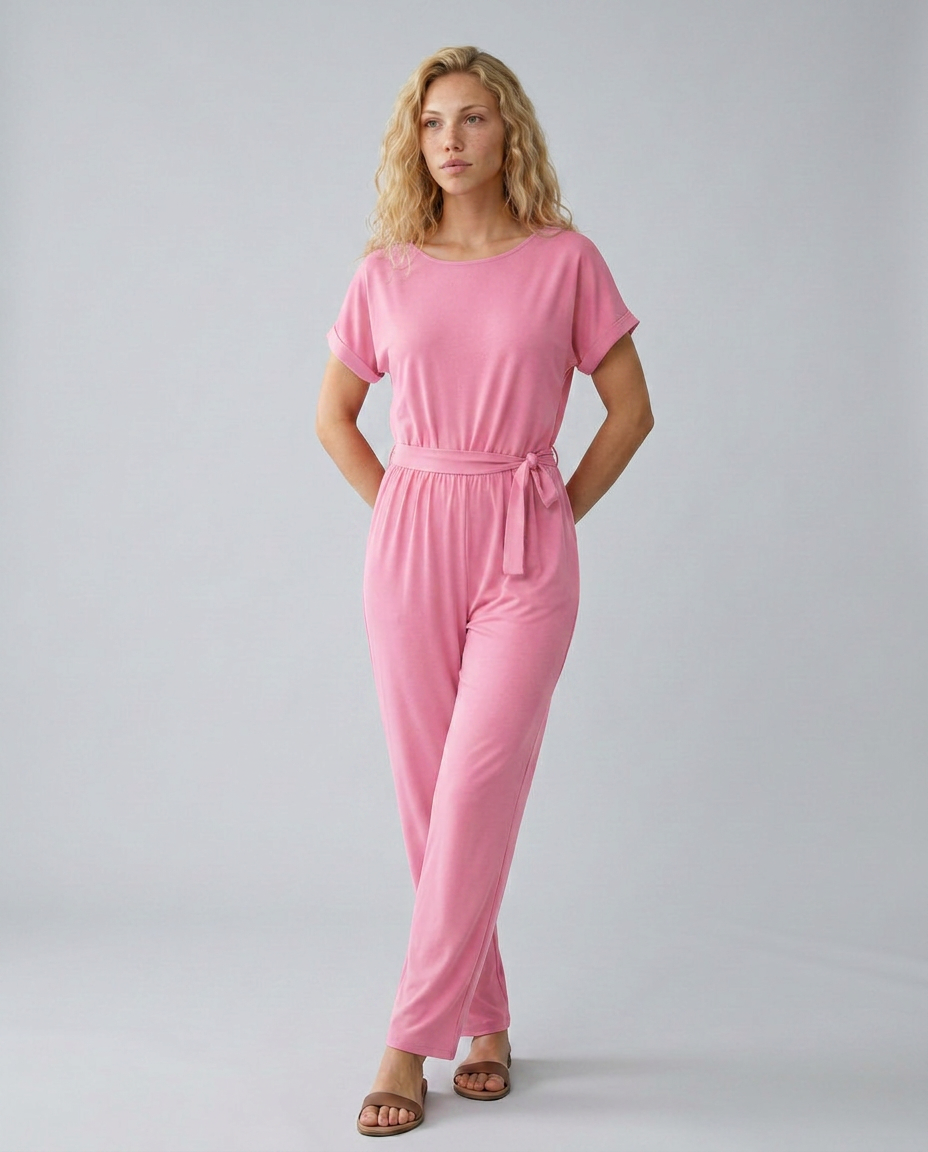 Eileen | Relaxed Jumpsuit with Waist Tie Belt