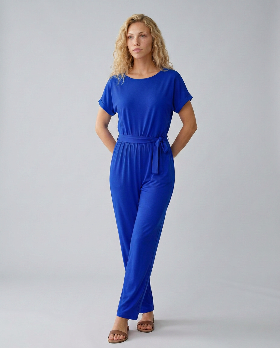 Eileen | Relaxed Jumpsuit with Waist Tie Belt