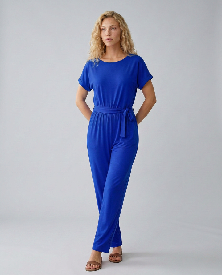 Eileen | Relaxed Jumpsuit with Waist Tie Belt