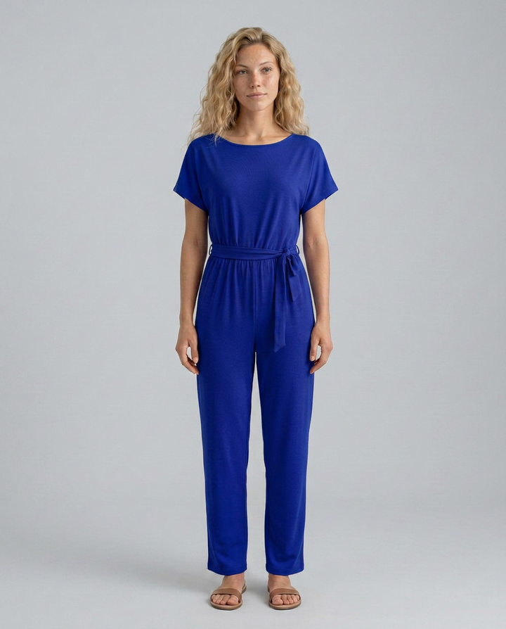 Eileen | Relaxed Jumpsuit with Waist Tie Belt