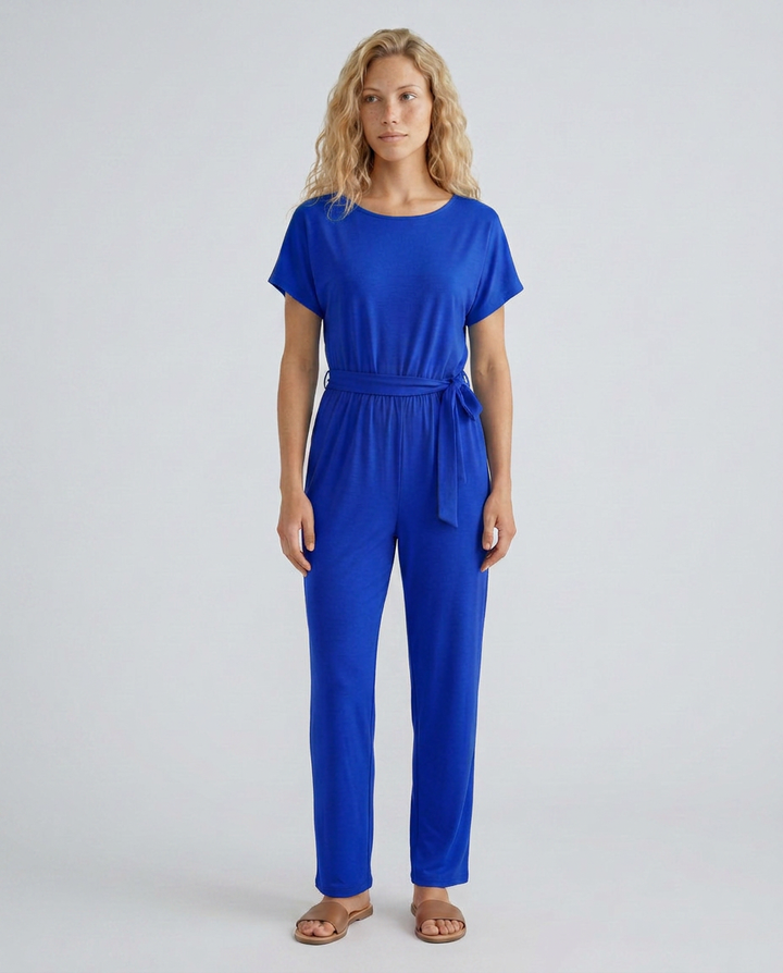 Eileen | Relaxed Jumpsuit with Waist Tie Belt