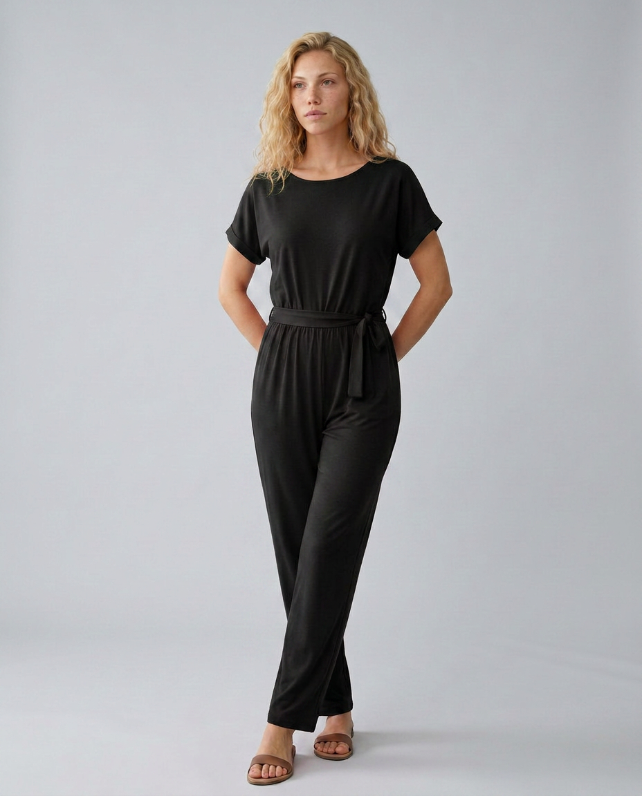 Eileen | Relaxed Jumpsuit with Waist Tie Belt