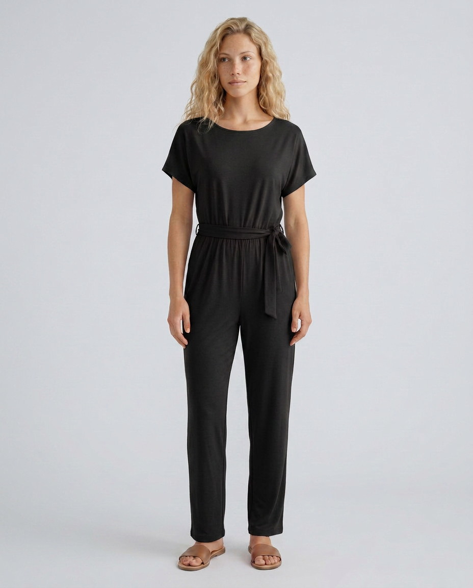 Eileen | Relaxed Jumpsuit with Waist Tie Belt