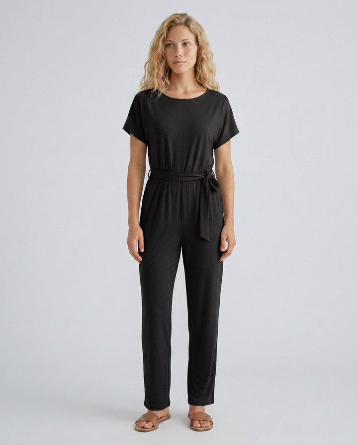 Eileen | Relaxed Jumpsuit with Waist Tie Belt