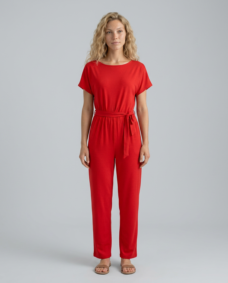 Eileen | Relaxed Jumpsuit with Waist Tie Belt