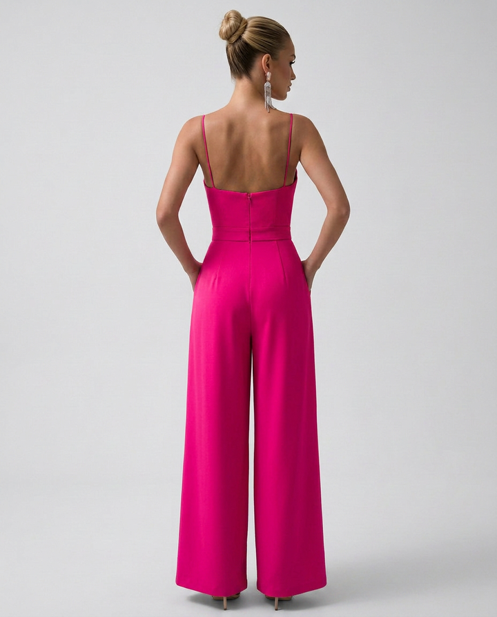 Alta | Wide-Leg Jumpsuit with Pleated Bodice
