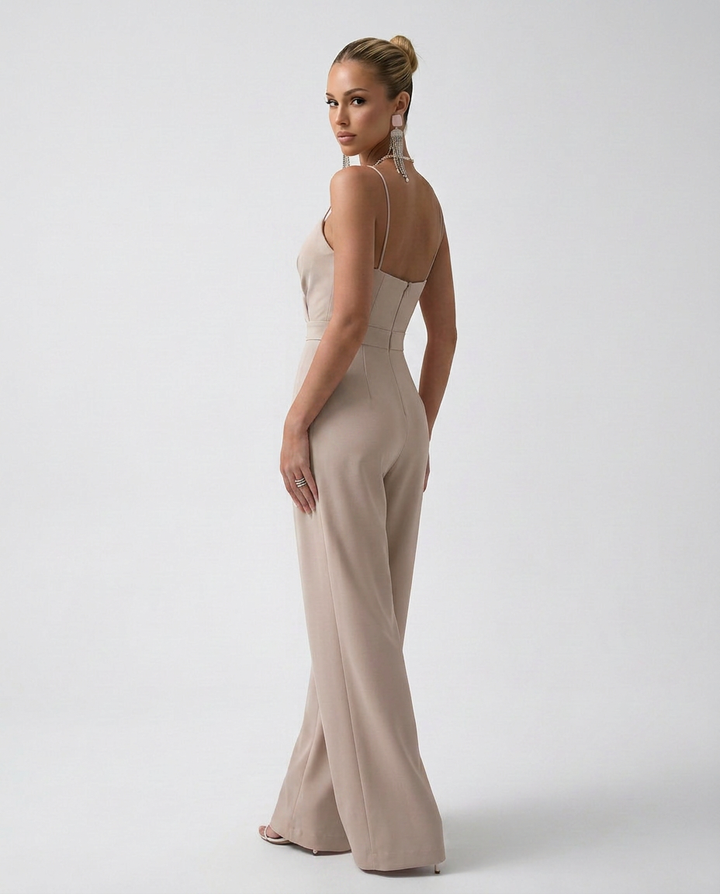 Alta | Wide-Leg Jumpsuit with Pleated Bodice