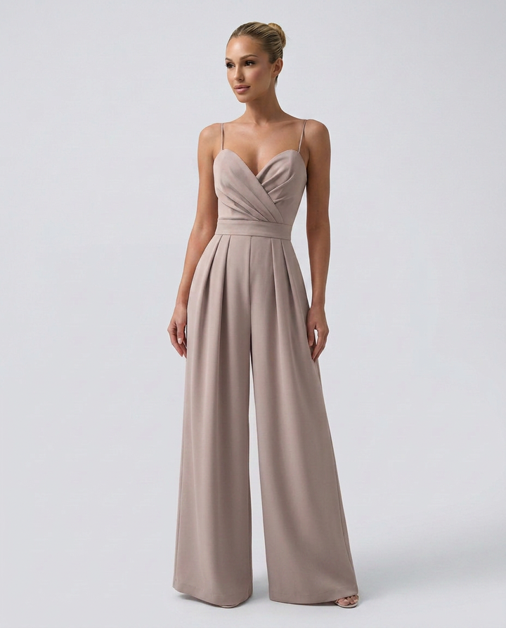 Alta | Wide-Leg Jumpsuit with Pleated Bodice