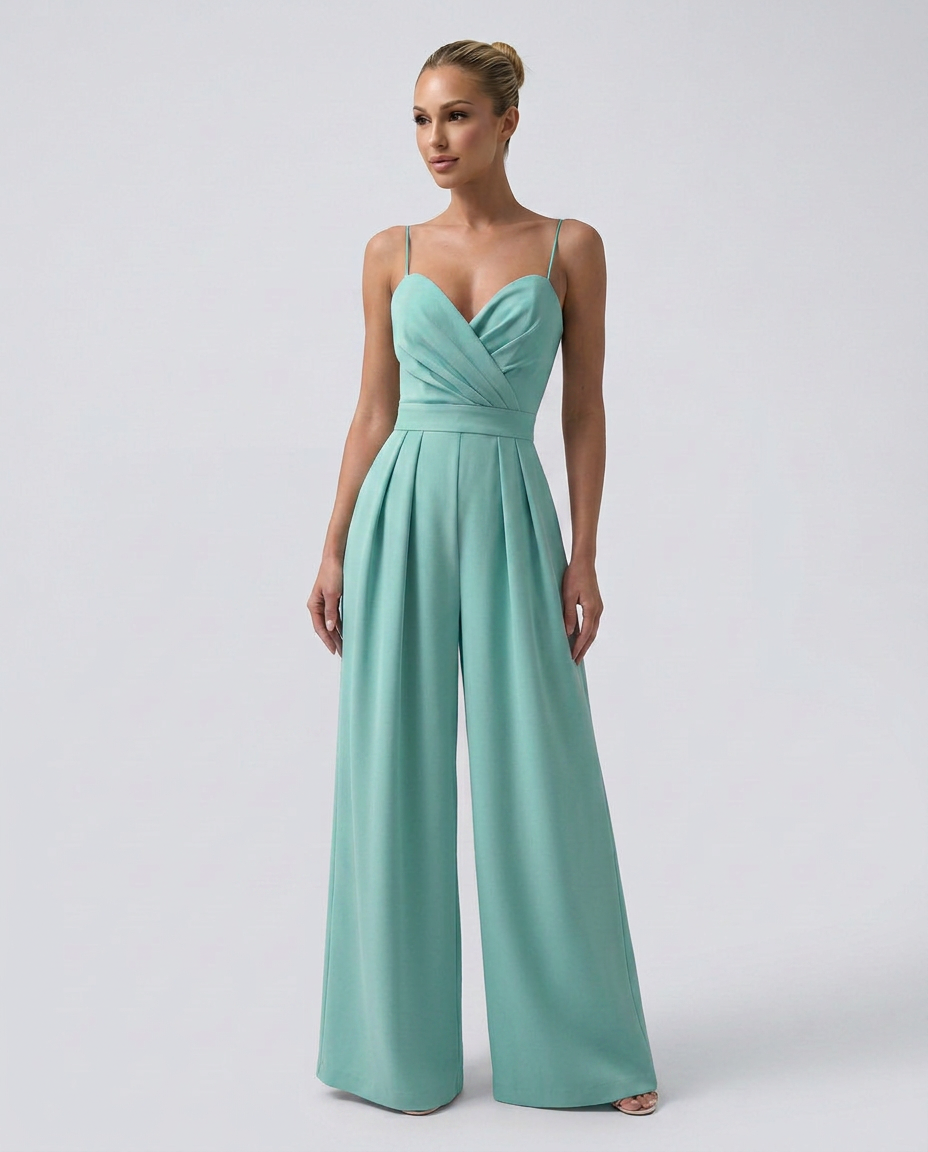 Alta | Wide-Leg Jumpsuit with Pleated Bodice