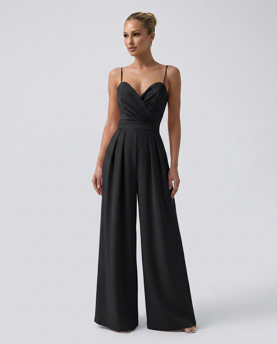 Alta | Wide-Leg Jumpsuit with Pleated Bodice