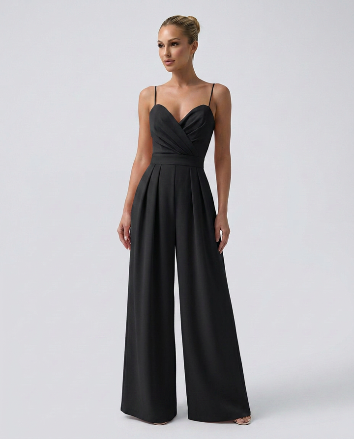 Alta | Wide-Leg Jumpsuit with Pleated Bodice