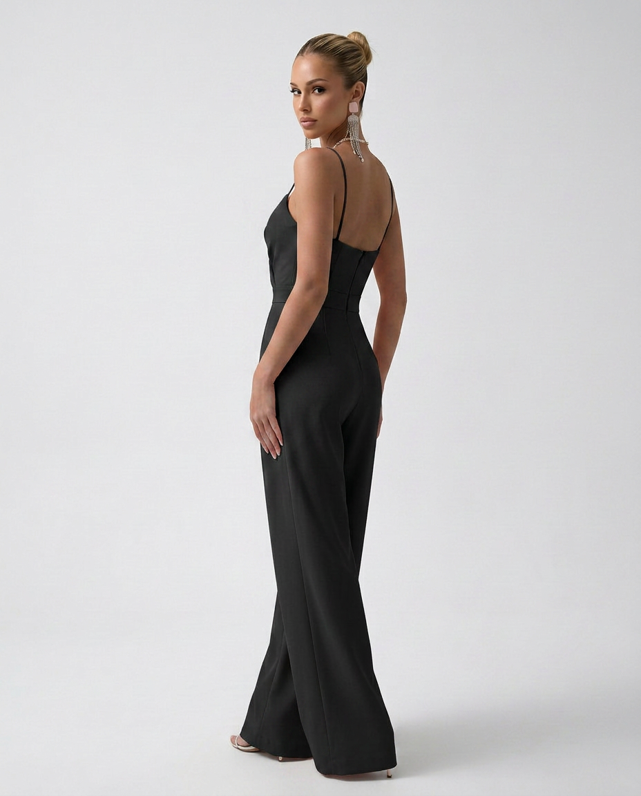 Alta | Wide-Leg Jumpsuit with Pleated Bodice