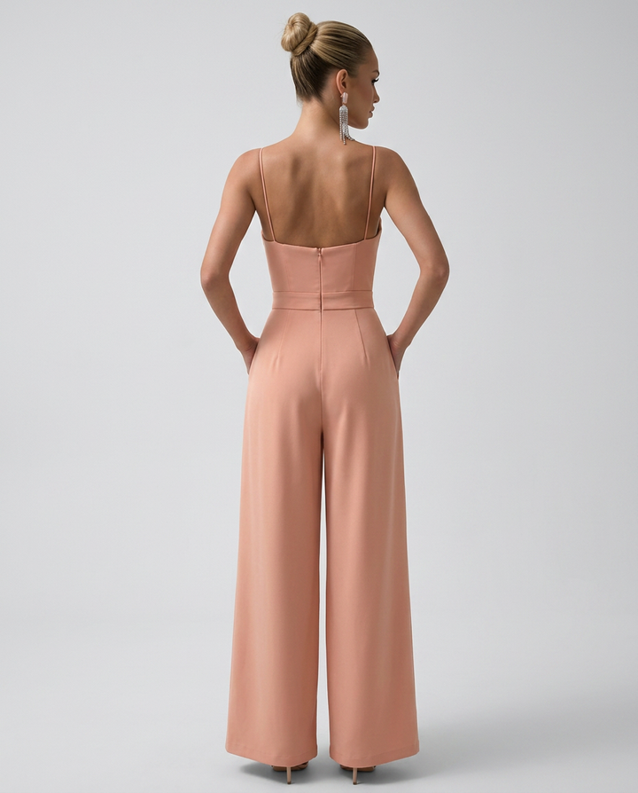 Alta | Wide-Leg Jumpsuit with Pleated Bodice