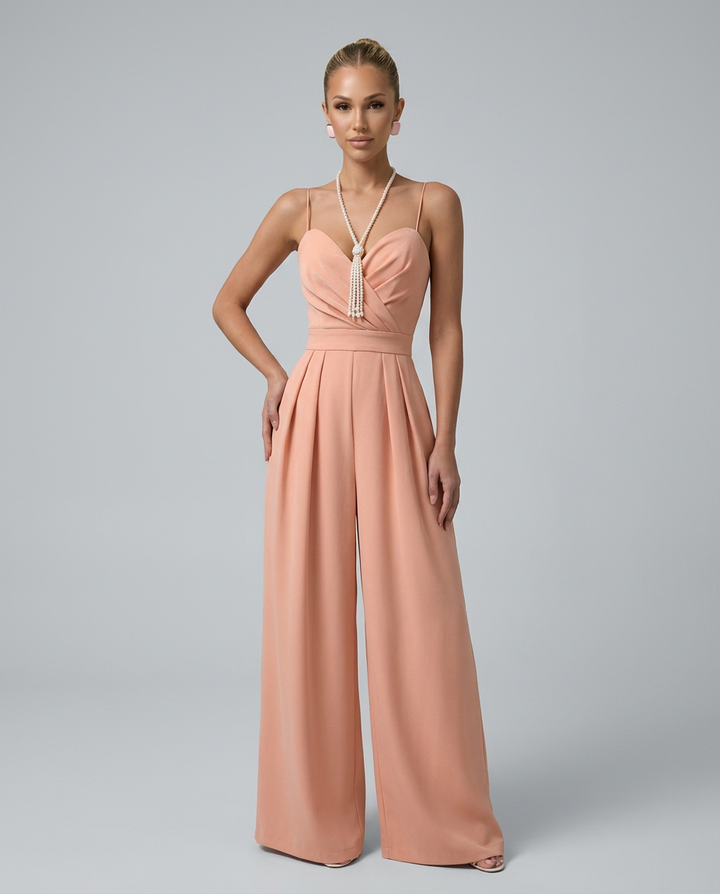 Alta | Wide-Leg Jumpsuit with Pleated Bodice