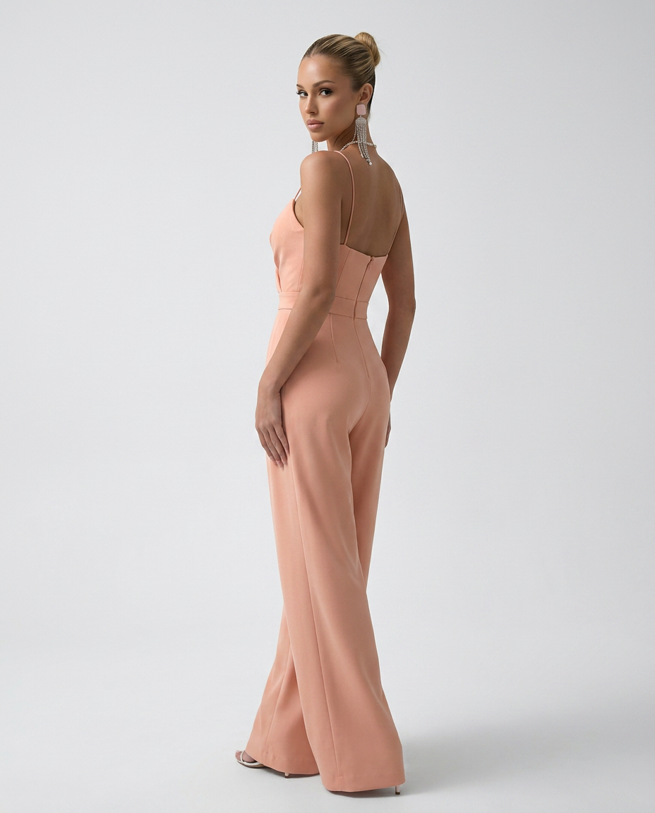 Alta | Wide-Leg Jumpsuit with Pleated Bodice