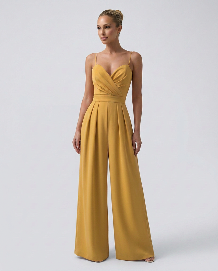 Alta | Wide-Leg Jumpsuit with Pleated Bodice