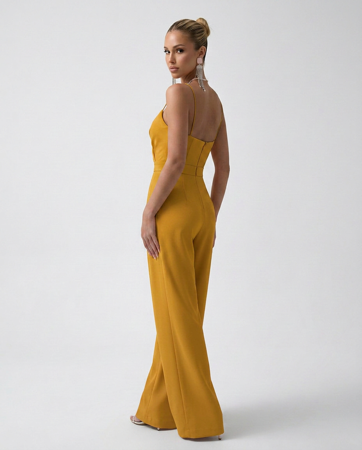 Alta | Wide-Leg Jumpsuit with Pleated Bodice