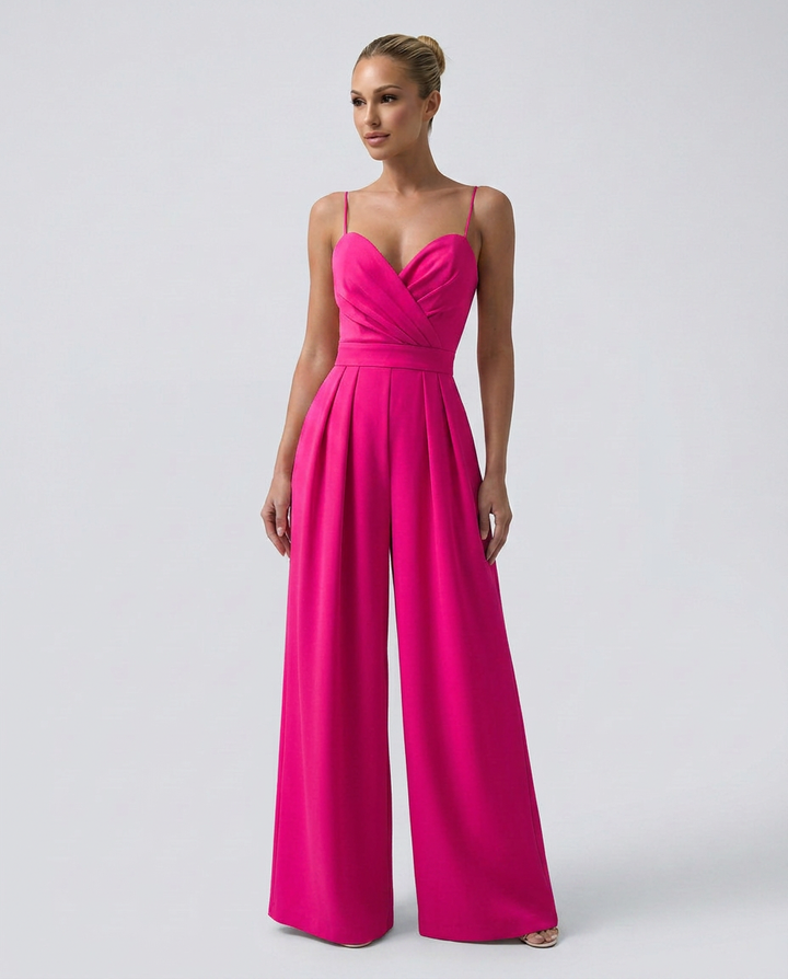 Alta | Wide-Leg Jumpsuit with Pleated Bodice