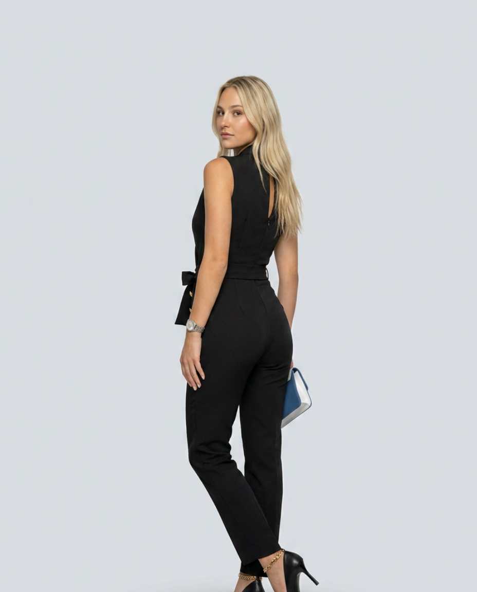 Ella | Sleeveless Jumpsuit with Wrap V-Neck