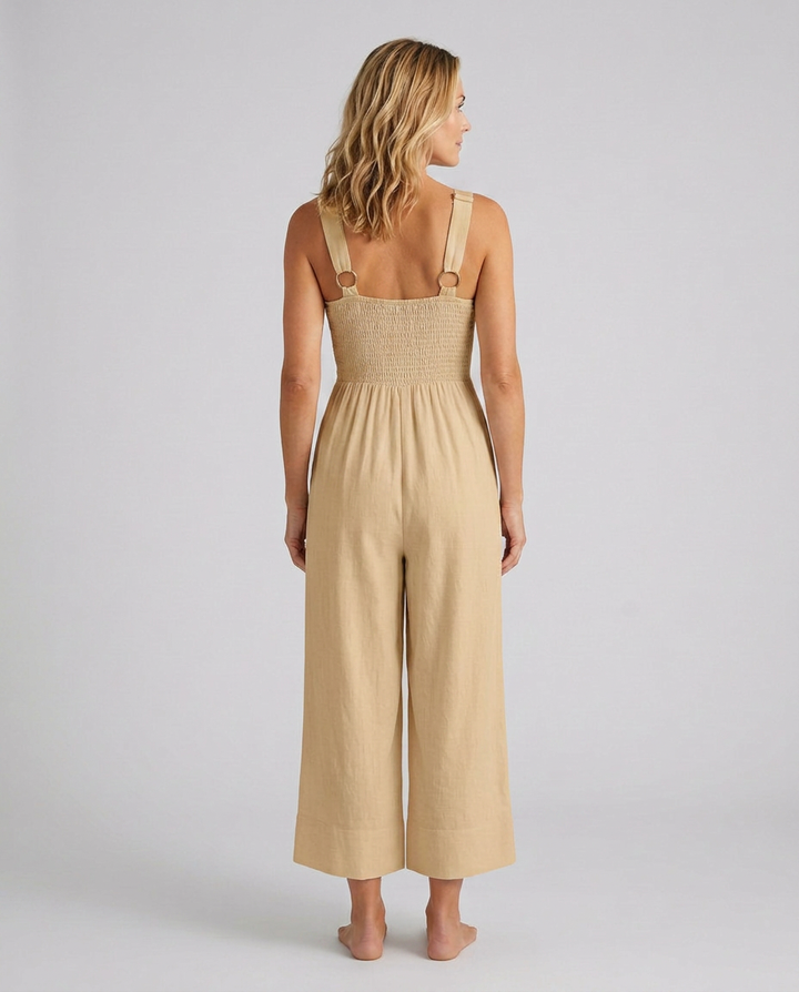 Lea | Sleeveless Wide-Leg Jumpsuit with V-Neck Detail
